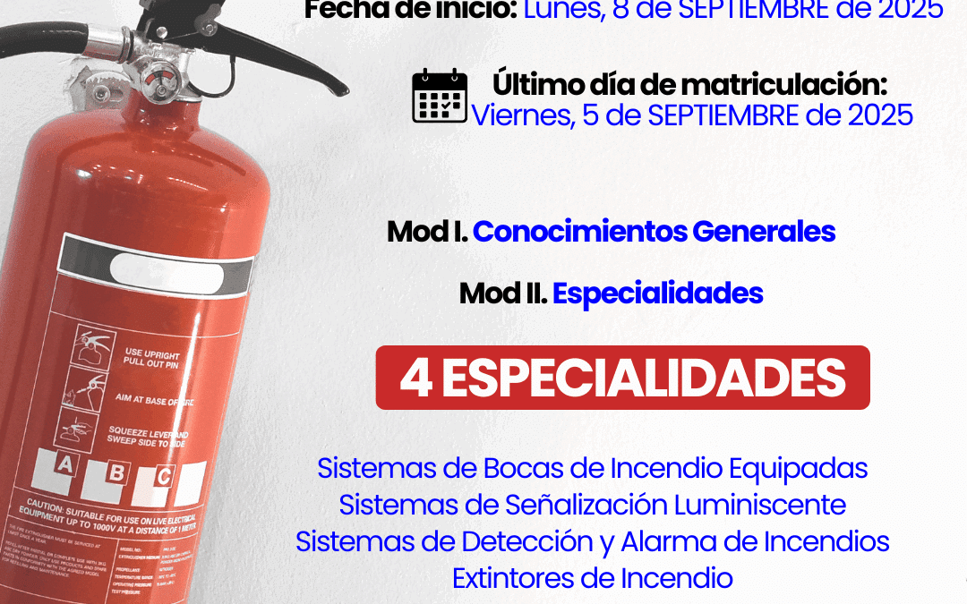 Certificación Operario RIPCI en País Vasco – Formación Homologada en Protección Contra Incendios