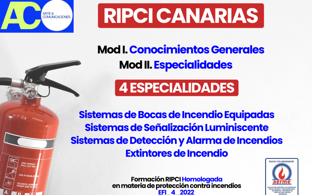 Certificación Operario RIPCI en Canarias – Formación Homologada en Protección Contra Incendios